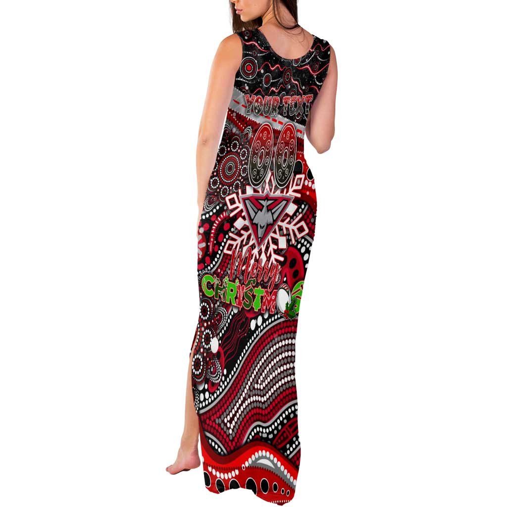 Merry Christmas AFL Bombers Tank Maxi Dress Aboriginal Santa Football Mascot