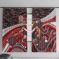 Merry Christmas AFL Bombers Window Curtain Aboriginal Santa Football Mascot