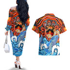 aboriginal-and-torres-strait-islands-couples-matching-off-the-shoulder-long-sleeve-dress-and-hawaiian-shirt-we-are-one
