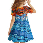 aboriginal-and-torres-strait-islands-family-matching-off-shoulder-short-dress-and-hawaiian-shirt-we-are-one