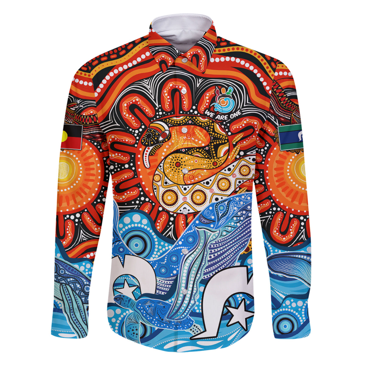 aboriginal-and-torres-strait-islands-family-matching-puletasi-dress-and-hawaiian-shirt-we-are-one