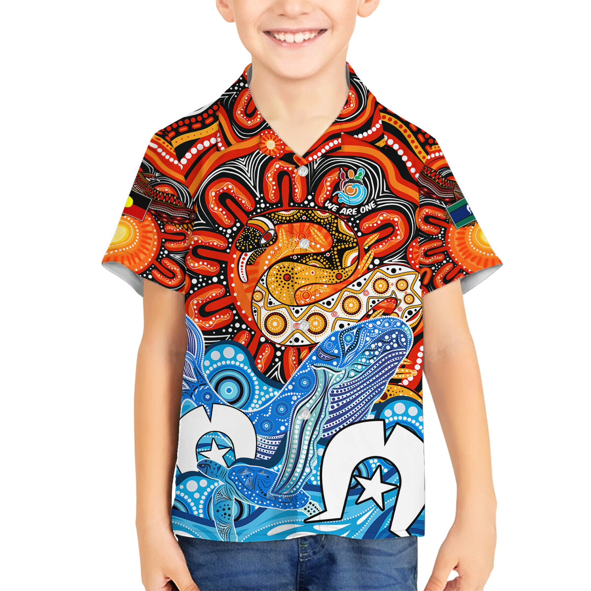 aboriginal-and-torres-strait-islands-family-matching-summer-maxi-dress-and-hawaiian-shirt-we-are-one