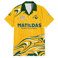 Personalised Australia Soccer Matildas Hawaiian Shirt Kangaroo Tornado Yellow DT02