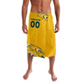 Personalised Australia Soccer Matildas Lavalava Kangaroo Tornado Yellow DT02