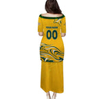 Personalised Australia Soccer Matildas Puletasi Kangaroo Tornado Yellow DT02