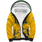 Personalised Australia Soccer Matildas Sherpa Hoodie Kangaroo Tornado Yellow DT02
