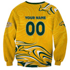 Personalised Australia Soccer Matildas Sweatshirt Kangaroo Tornado Yellow DT02