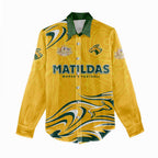 Personalised Australia Soccer Matildas Women Casual Shirt Kangaroo Tornado Yellow DT02