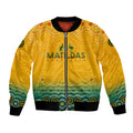 Personalised Australia Matildas Bomber Jacket Tillies Aboriginal Simple Yellow