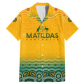 Personalised Australia Matildas Family Matching Mermaid Dress and Hawaiian Shirt Tillies Aboriginal Simple Yellow