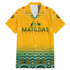Personalised Australia Matildas Family Matching Mermaid Dress and Hawaiian Shirt Tillies Aboriginal Simple Yellow