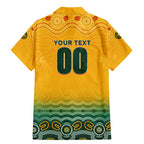 Personalised Australia Matildas Family Matching Mermaid Dress and Hawaiian Shirt Tillies Aboriginal Simple Yellow
