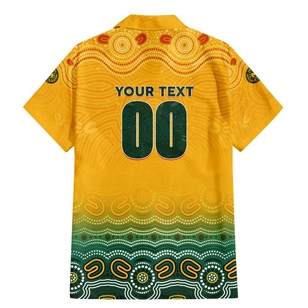 Personalised Australia Matildas Family Matching Mermaid Dress and Hawaiian Shirt Tillies Aboriginal Simple Yellow