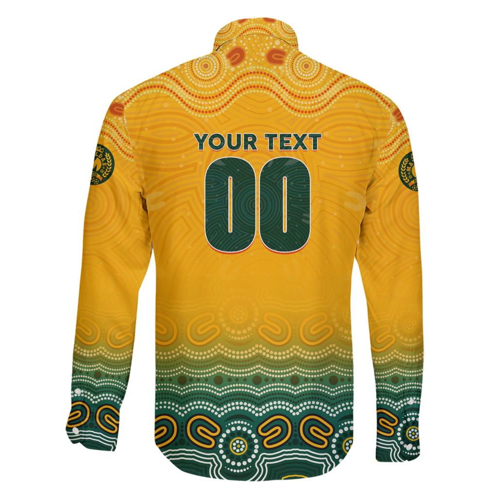 Personalised Australia Matildas Family Matching Short Sleeve Bodycon Dress and Hawaiian Shirt Tillies Aboriginal Simple Yellow
