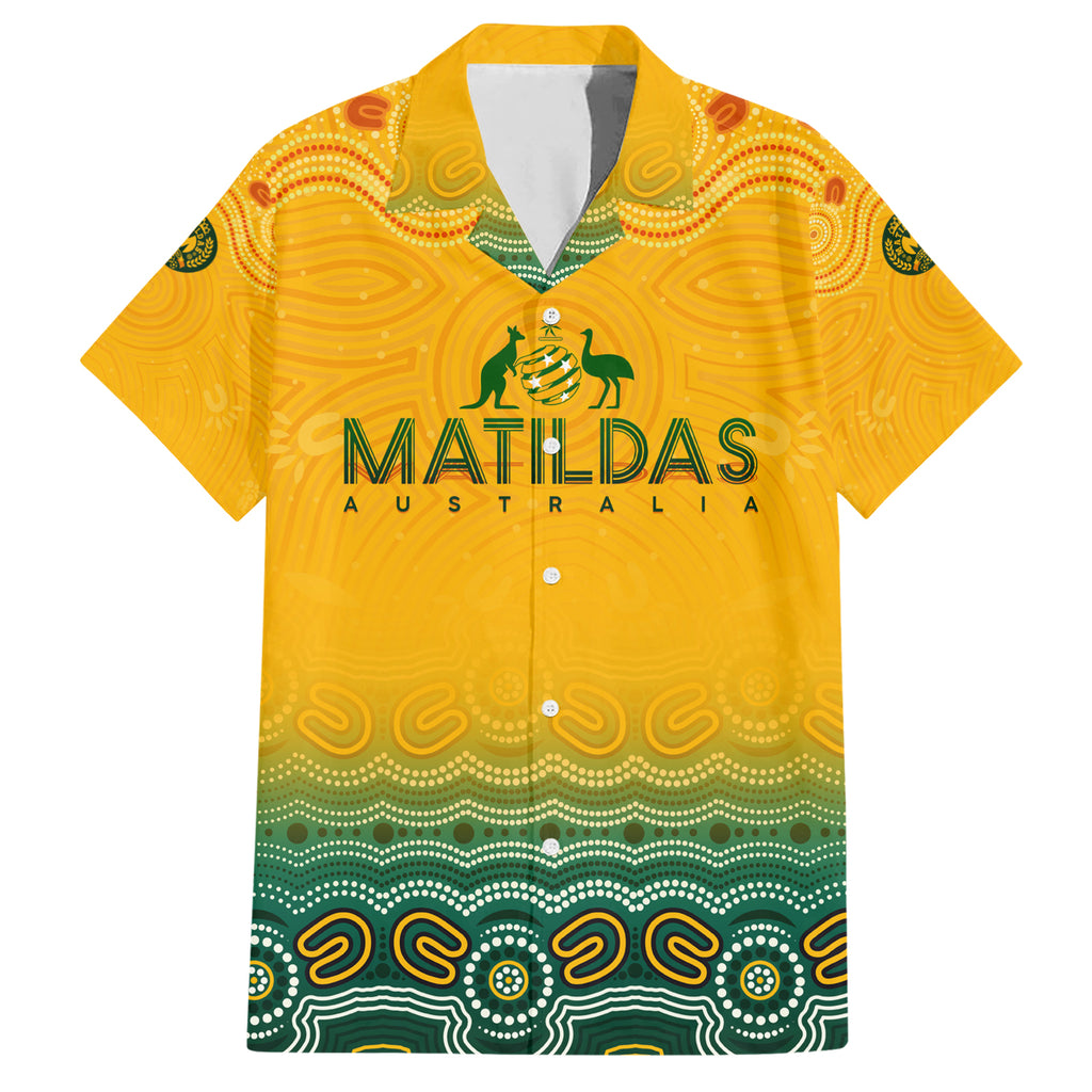 Personalised Australia Matildas Hawaiian Shirt Tillies Aboriginal Simple Yellow