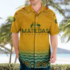 Personalised Australia Matildas Hawaiian Shirt Tillies Aboriginal Simple Yellow
