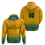 Personalised Australia Matildas Hoodie Tillies Aboriginal Simple Yellow
