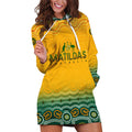 Personalised Australia Matildas Hoodie Dress Tillies Aboriginal Simple Yellow