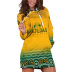 Personalised Australia Matildas Hoodie Dress Tillies Aboriginal Simple Yellow