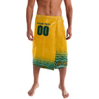 Personalised Australia Matildas Lavalava Tillies Aboriginal Simple Yellow