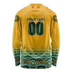 Personalised Australia Matildas Long Sleeve Shirt Tillies Aboriginal Simple Yellow