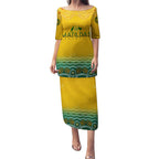 Personalised Australia Matildas Puletasi Tillies Aboriginal Simple Yellow