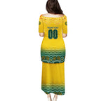 Personalised Australia Matildas Puletasi Tillies Aboriginal Simple Yellow