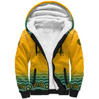 Personalised Australia Matildas Sherpa Hoodie Tillies Aboriginal Simple Yellow