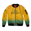 Personalised Australia Matildas Sleeve Zip Bomber Jacket Tillies Aboriginal Simple Yellow
