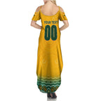 Personalised Australia Matildas Summer Maxi Dress Tillies Aboriginal Simple Yellow