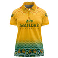 Personalised Australia Matildas Women Polo Shirt Tillies Aboriginal Simple Yellow