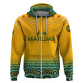Personalised Australia Matildas Zip Hoodie Tillies Aboriginal Simple Yellow