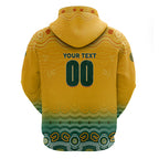 Personalised Australia Matildas Zip Hoodie Tillies Aboriginal Simple Yellow