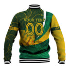 Personalised Matildas Australia Soccer Baseball Jacket Aboriginal Dot Painting