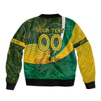 Personalised Matildas Australia Soccer Bomber Jacket Aboriginal Dot Painting