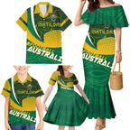 Personalised Matildas Australia Soccer Family Matching Mermaid Dress and Hawaiian Shirt Aboriginal Dot Painting