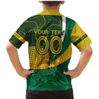 Personalised Matildas Australia Soccer Family Matching Mermaid Dress and Hawaiian Shirt Aboriginal Dot Painting