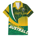 Personalised Matildas Australia Soccer Family Matching Mermaid Dress and Hawaiian Shirt Aboriginal Dot Painting