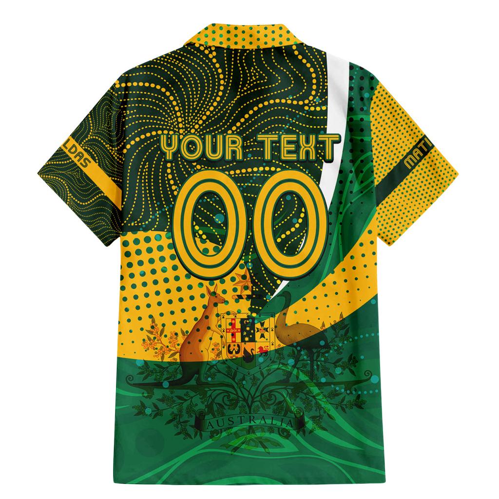 Personalised Matildas Australia Soccer Family Matching Mermaid Dress and Hawaiian Shirt Aboriginal Dot Painting
