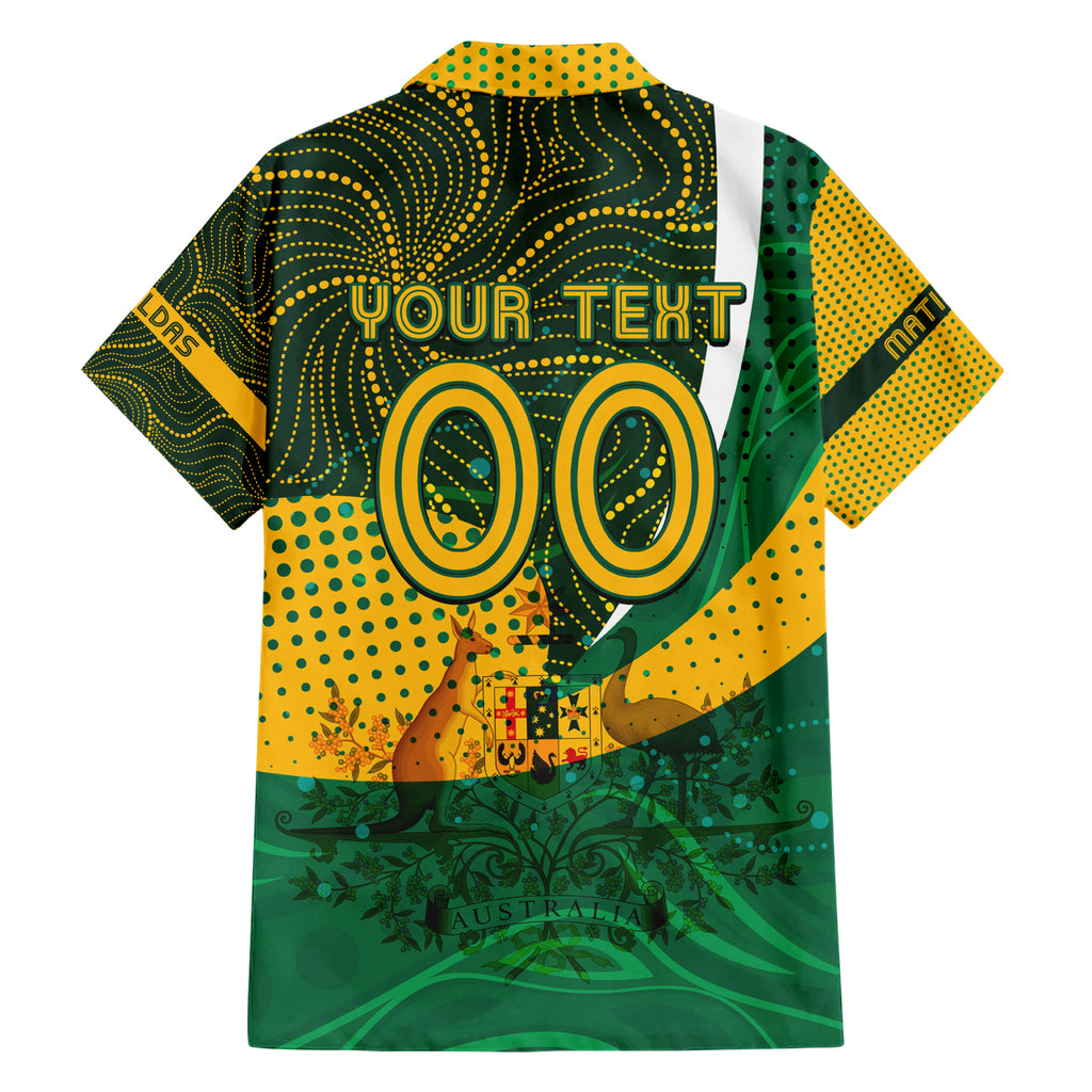Personalised Matildas Australia Soccer Hawaiian Shirt Aboriginal Dot Painting