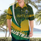 Personalised Matildas Australia Soccer Hawaiian Shirt Aboriginal Dot Painting