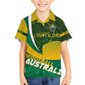 Personalised Matildas Australia Soccer Kid Hawaiian Shirt Aboriginal Dot Painting