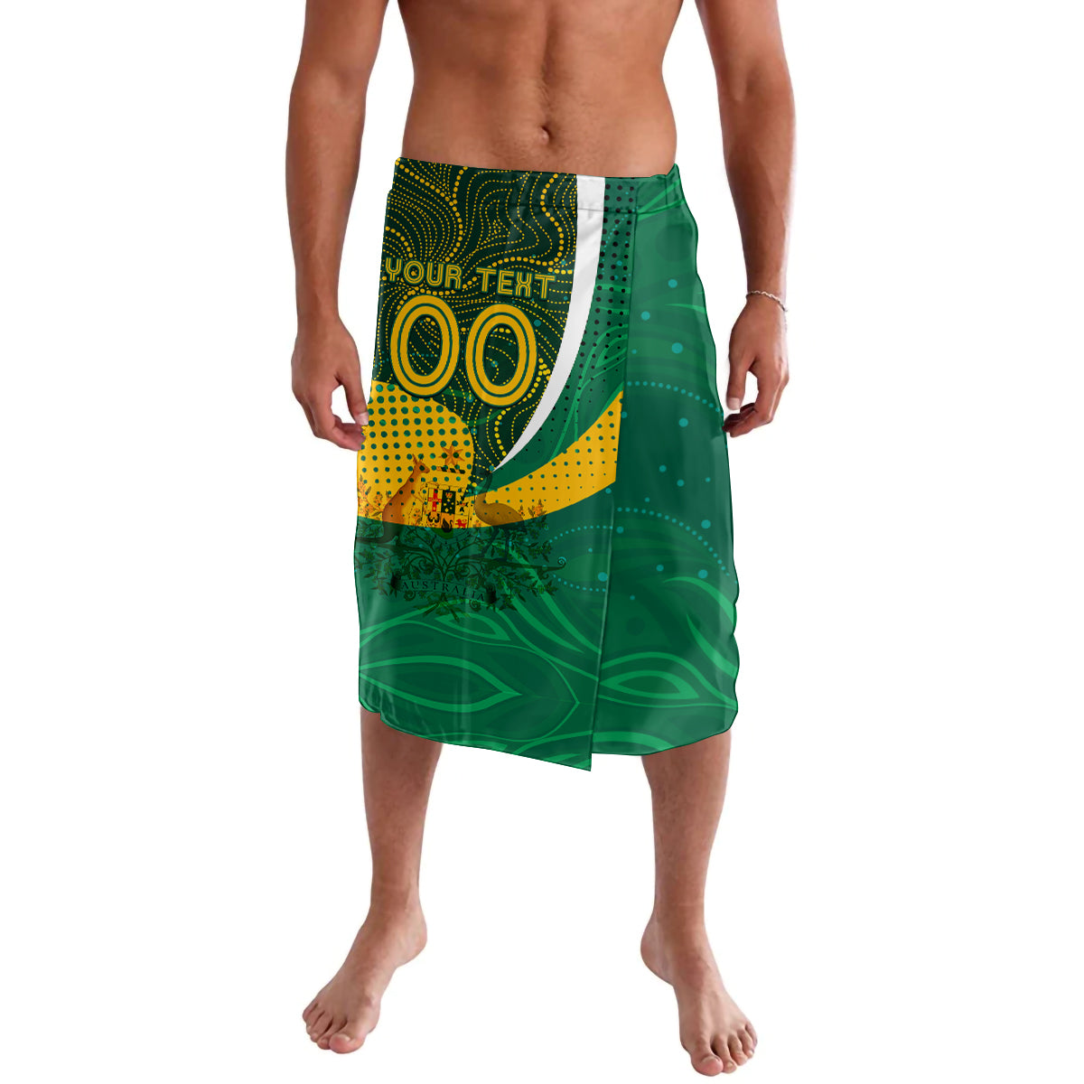Personalised Matildas Australia Soccer Lavalava Aboriginal Dot Painting