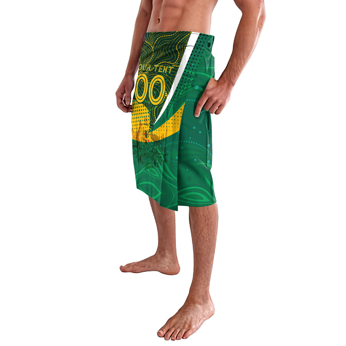 Personalised Matildas Australia Soccer Lavalava Aboriginal Dot Painting