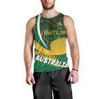 Personalised Matildas Australia Soccer Men Tank Top Aboriginal Dot Painting