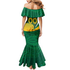 Personalised Matildas Australia Soccer Mermaid Dress Aboriginal Dot Painting