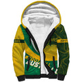 Personalised Matildas Australia Soccer Sherpa Hoodie Aboriginal Dot Painting