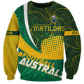 Personalised Matildas Australia Soccer Sweatshirt Aboriginal Dot Painting