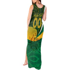 Personalised Matildas Australia Soccer Tank Maxi Dress Aboriginal Dot Painting