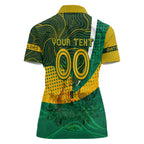 Personalised Matildas Australia Soccer Women Polo Shirt Aboriginal Dot Painting